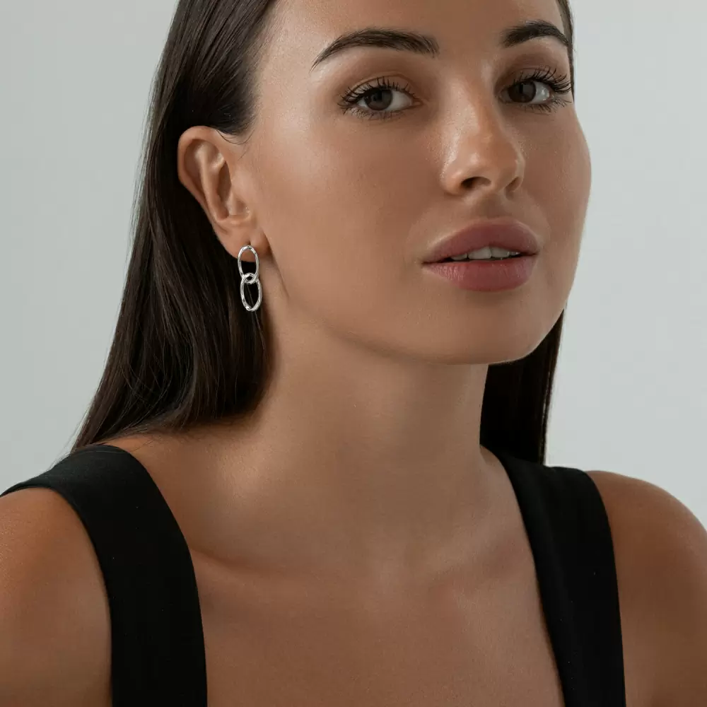 Серьги пусеты 94024098 серебро