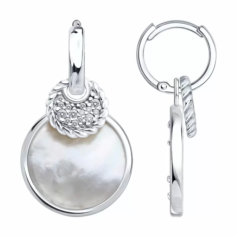 Серьги подвесные 94-321-02303-1 серебро_0