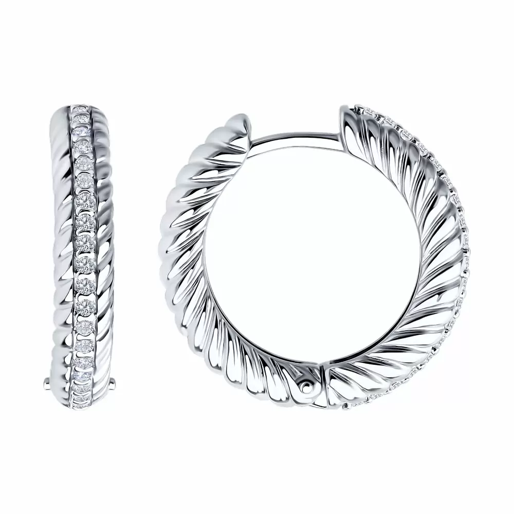 Серьги конго 94-120-02161-1 серебро