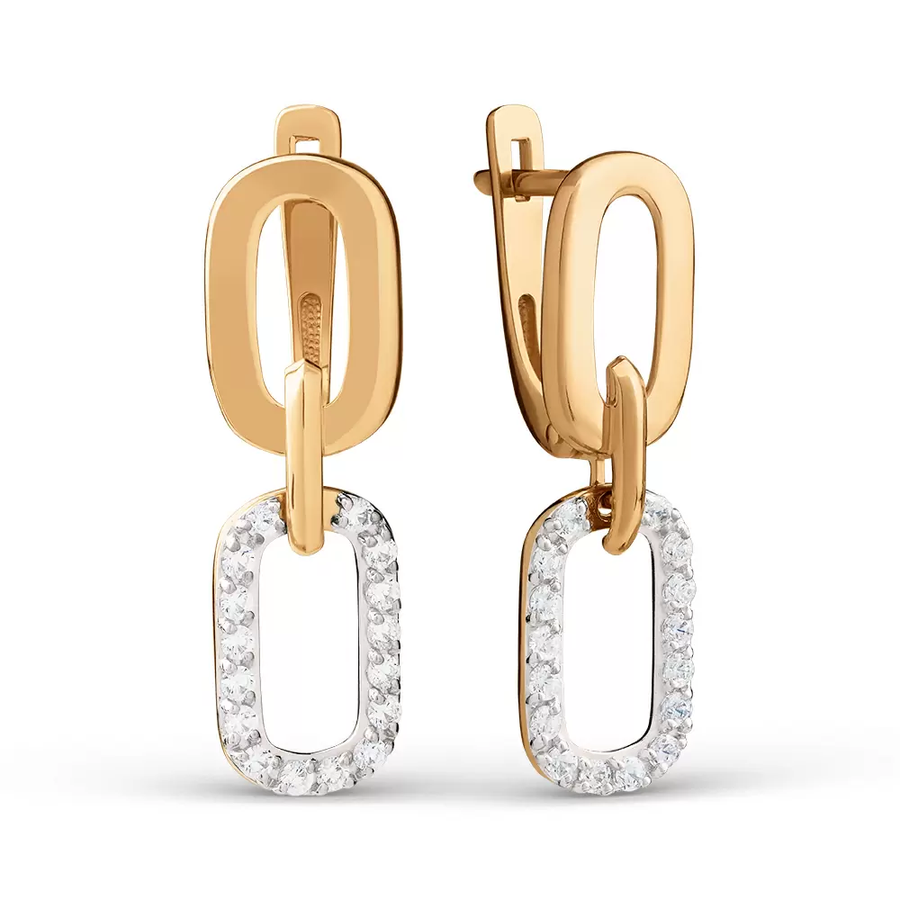 Серьги подвесные 032802-1102 золото_0