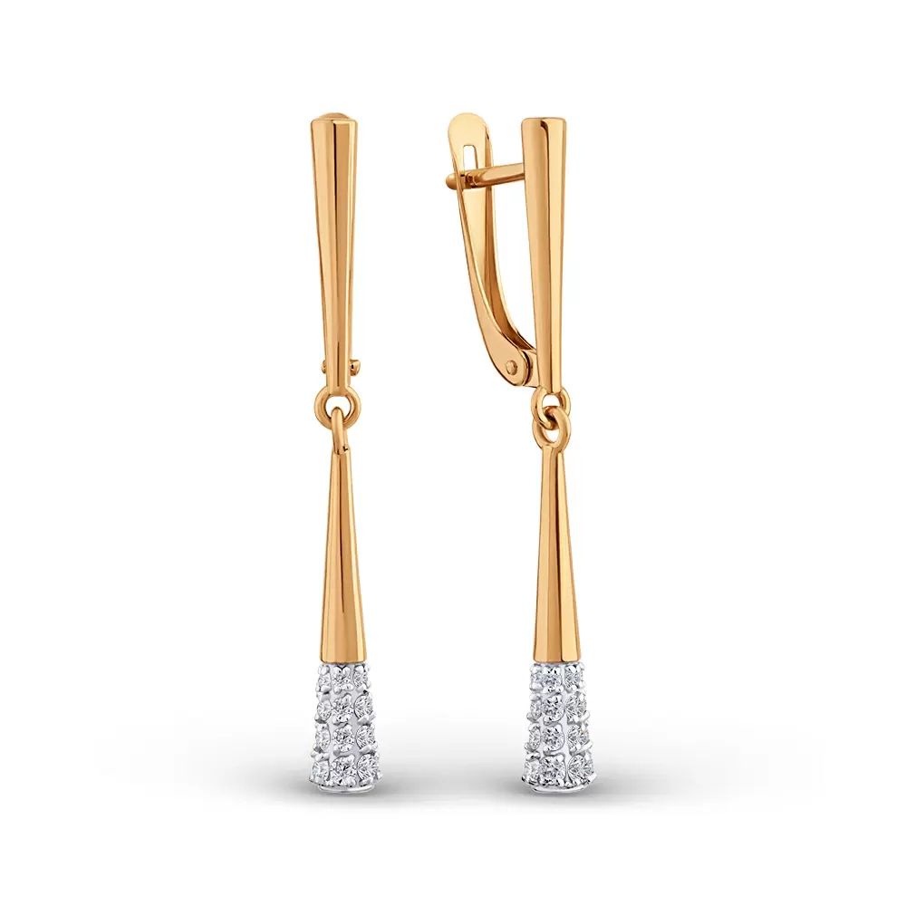 Серьги подвесные 904332-1102 золото