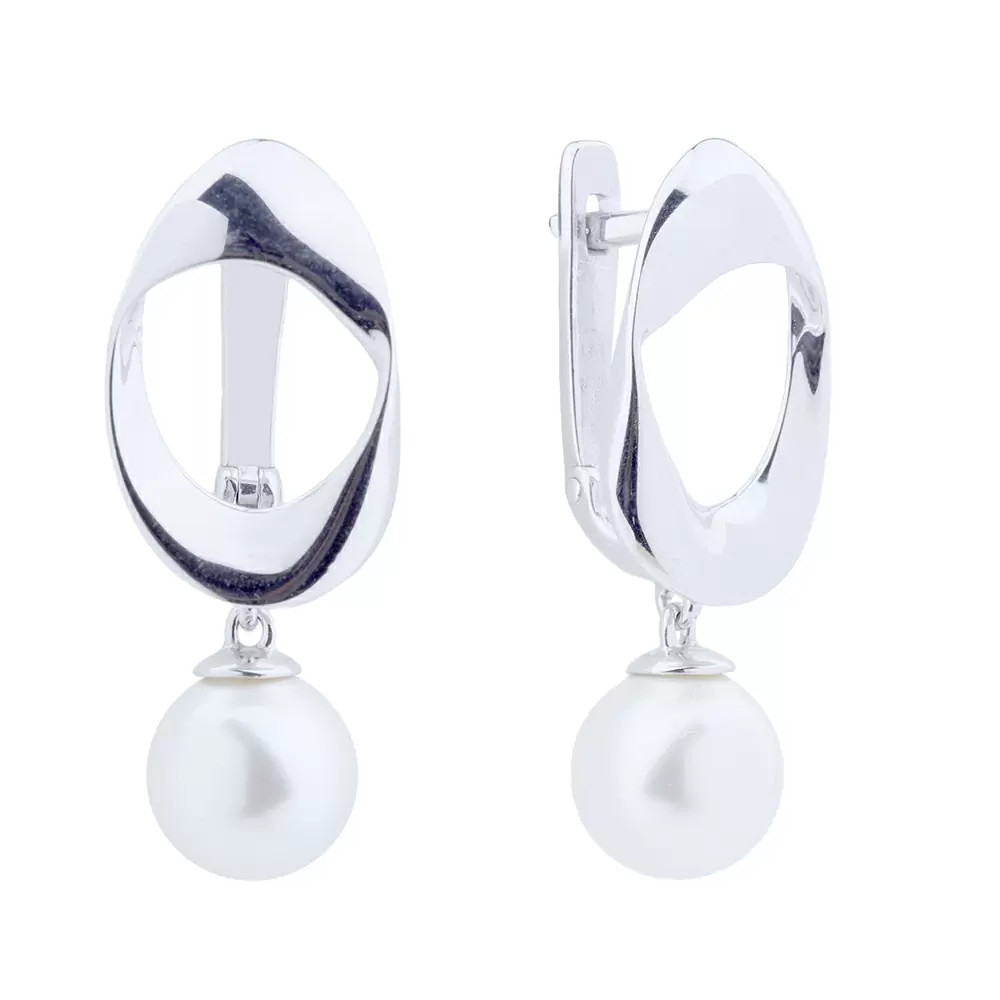 Серьги подвесные 1050712-01250-2S серебро