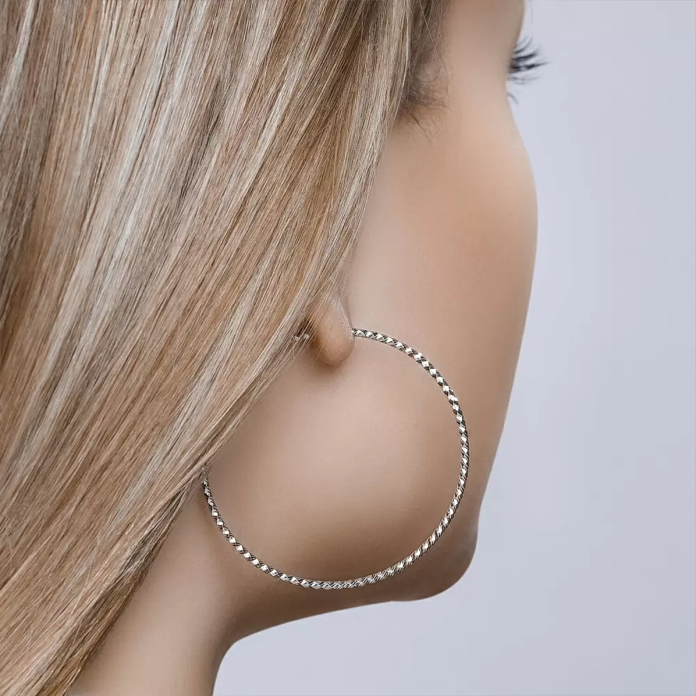 Серьги конго 94140034 серебро