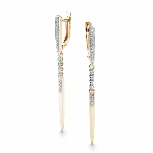 Серьги подвесные 26318-100 золото