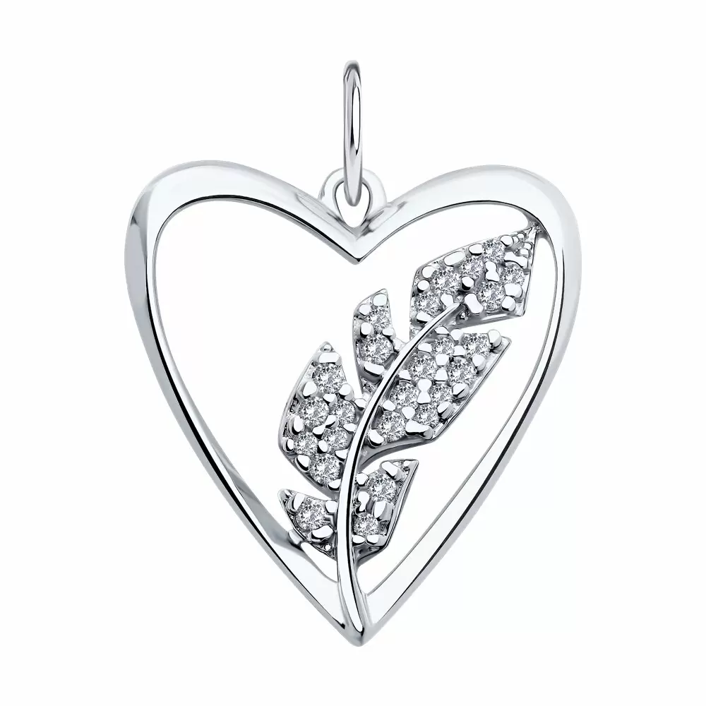 Подвеска 94033184 серебро Сердце