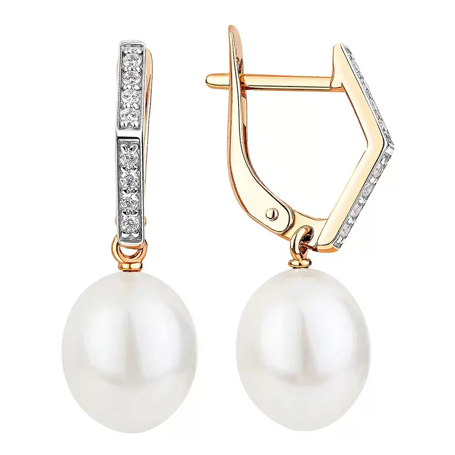 Серьги подвесные 290-1-1291Р золото