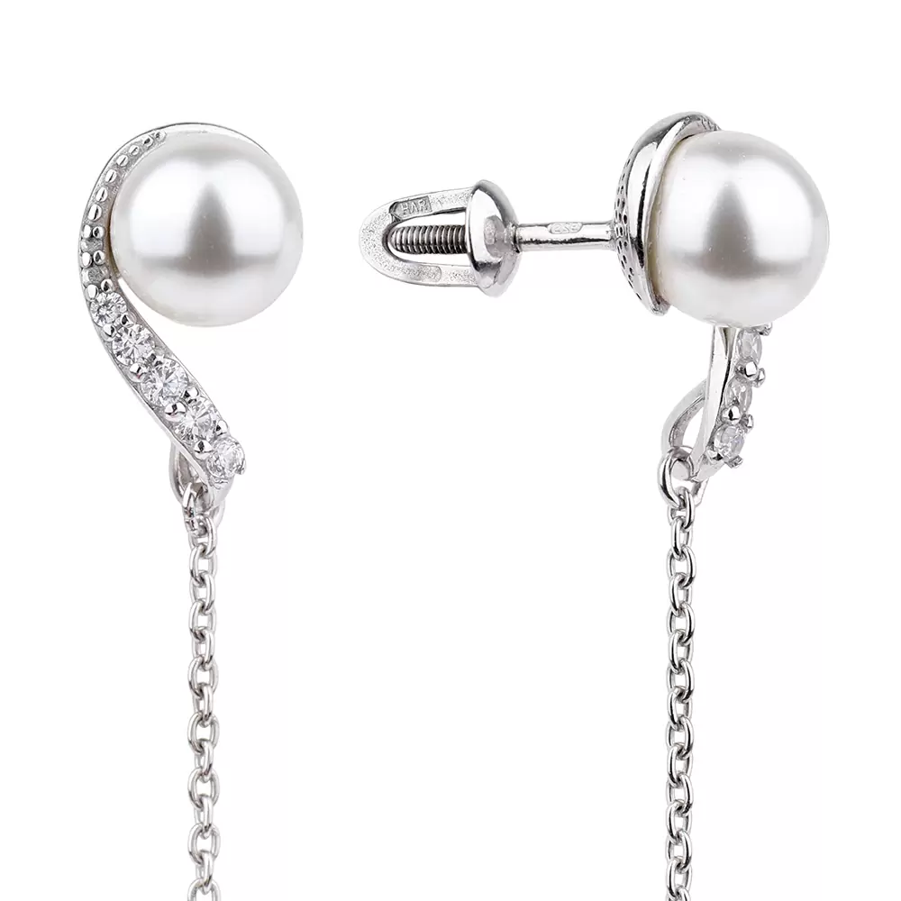 Серьги подвесные 1059752-01110-2S серебро