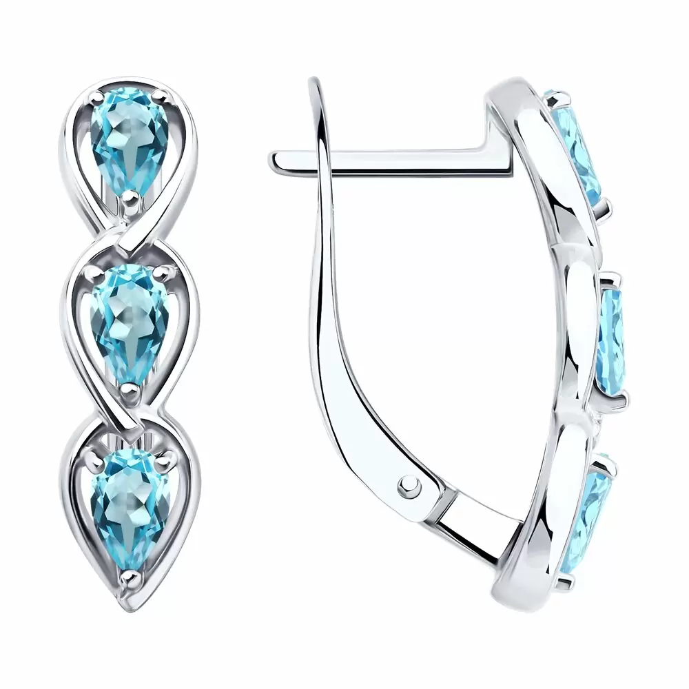 Серьги 92025388 серебро