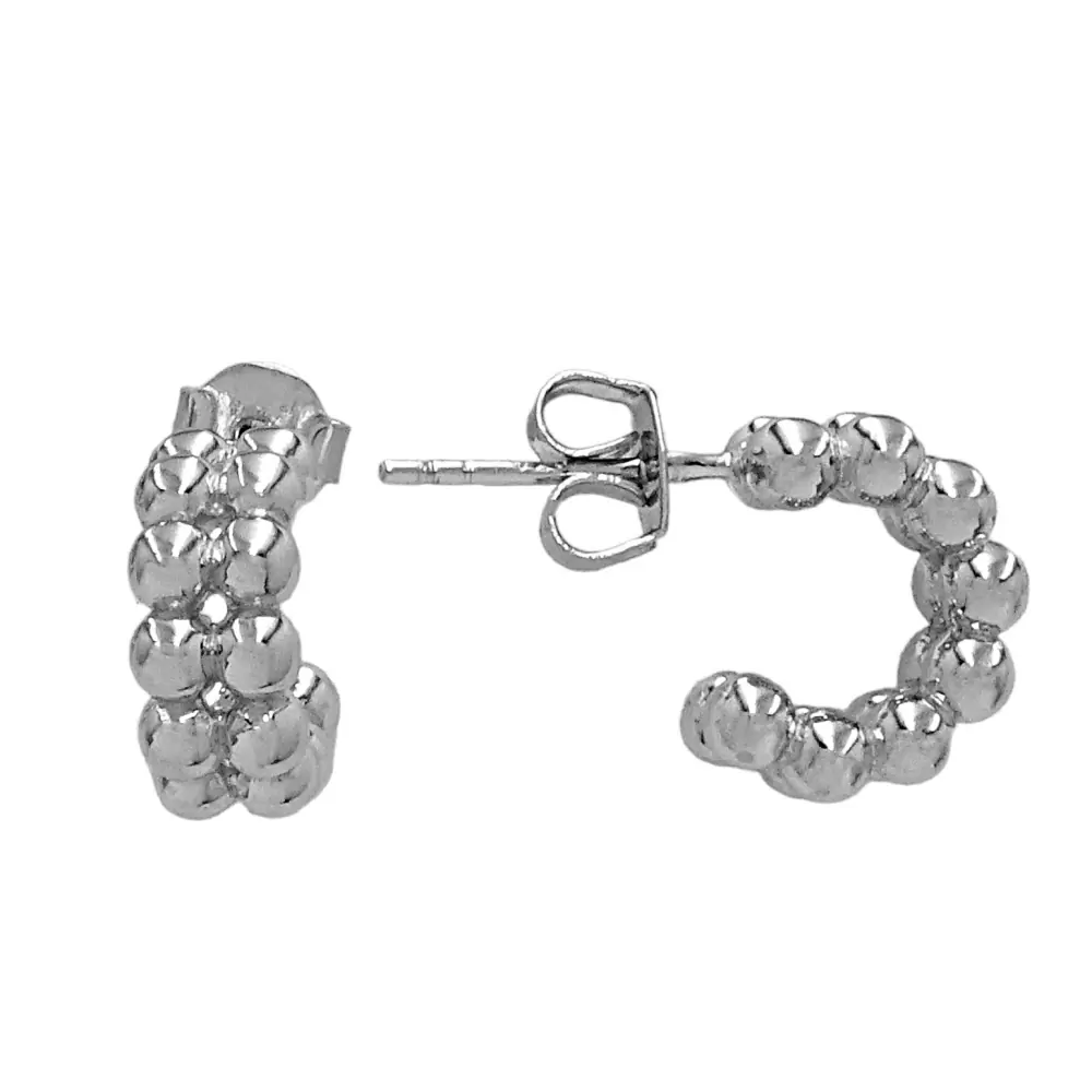 Серьги конго 72190102 серебро