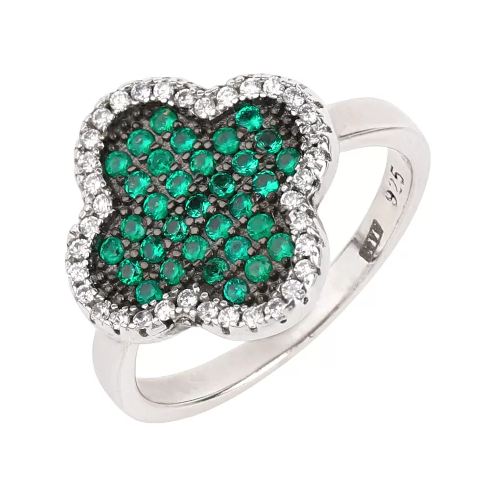 Кольцо сК(бд)13-65 серебро Ван Клиф