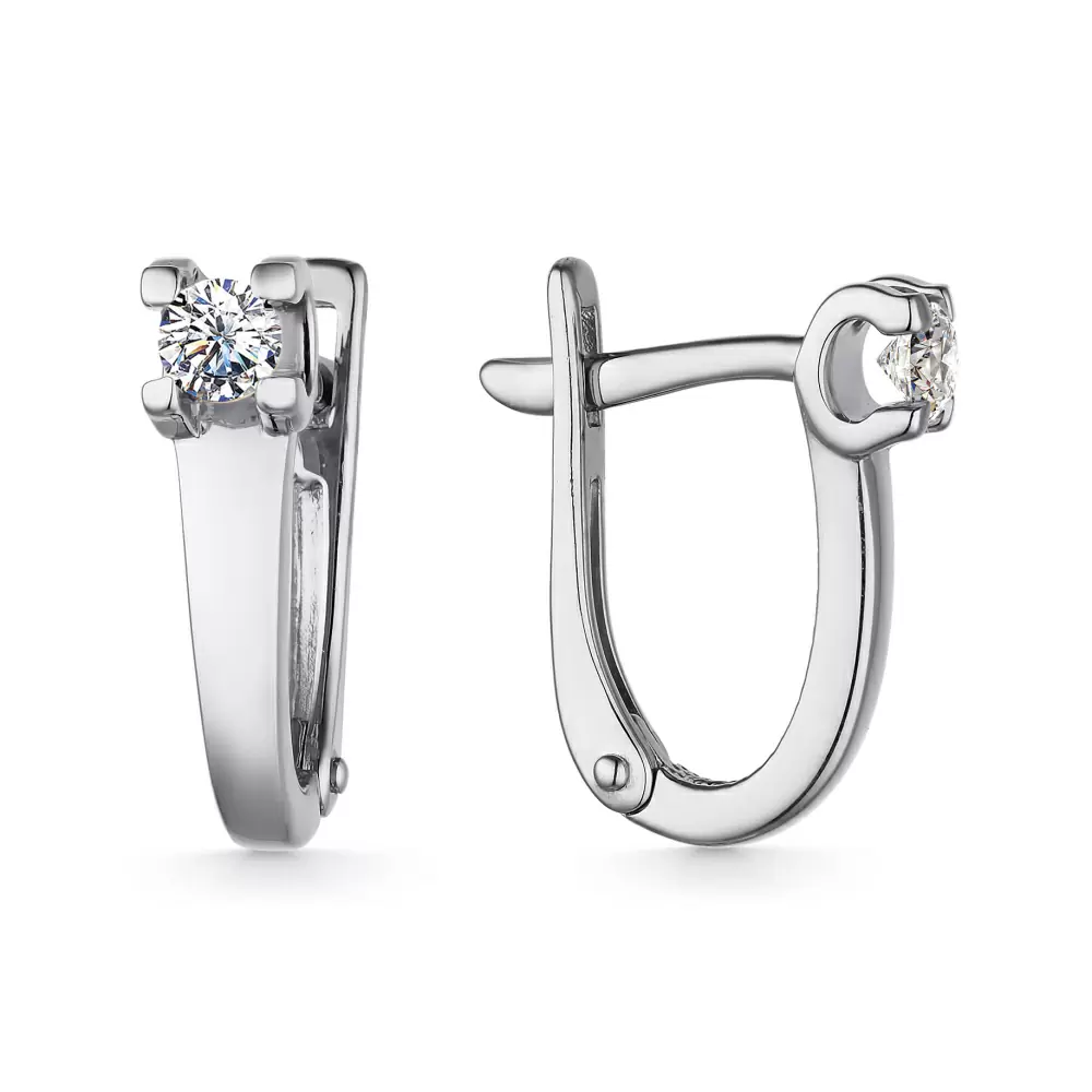 Серьги один камень 02-4250.000М-00 серебро