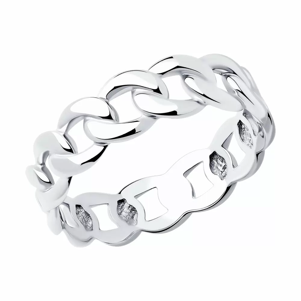 Кольцо 94013779 серебро Звенья