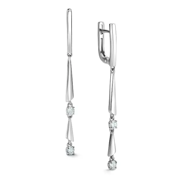 Серьги подвесные 02-4280.00КЦ-00 серебро