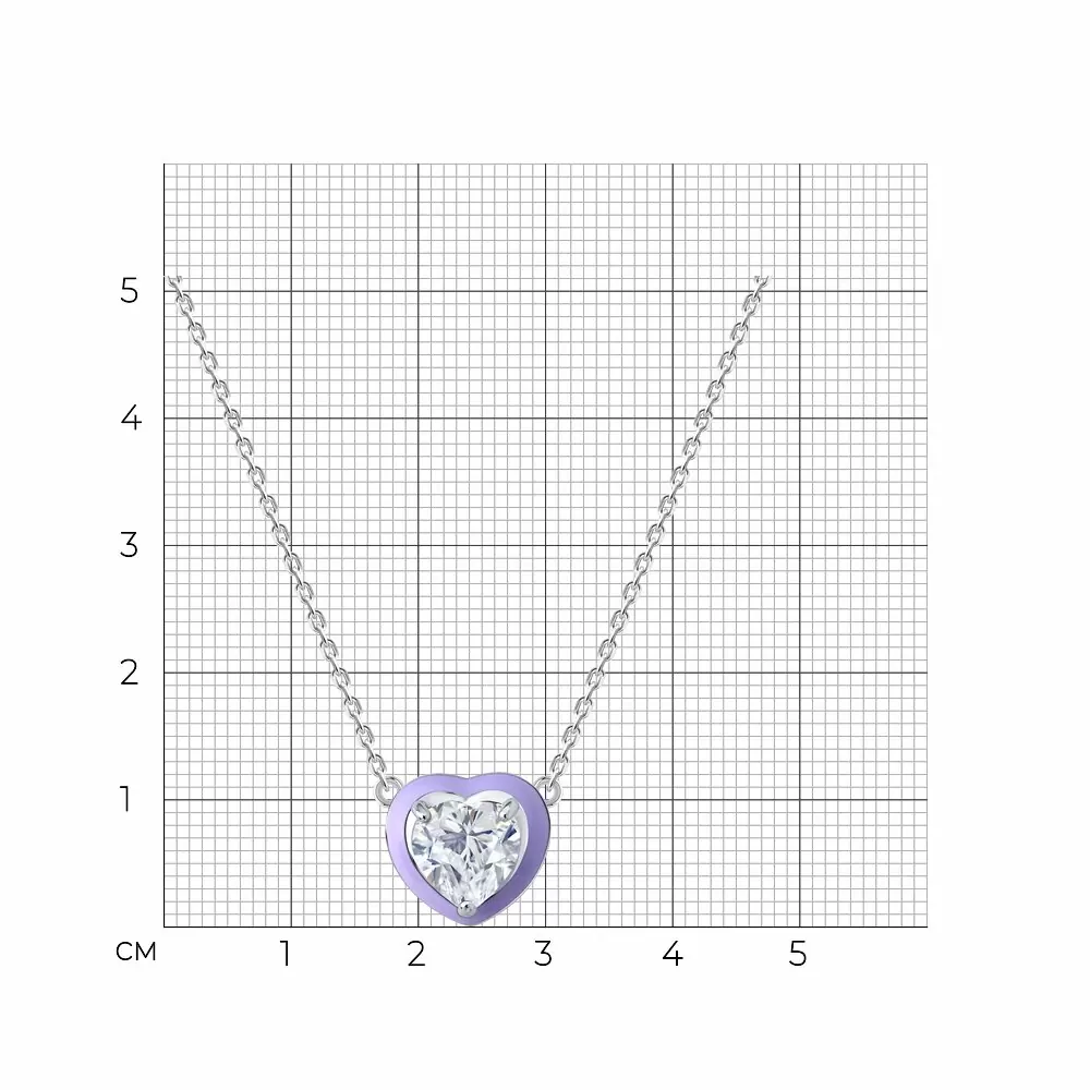 Колье 94071252 серебро Сердце_2