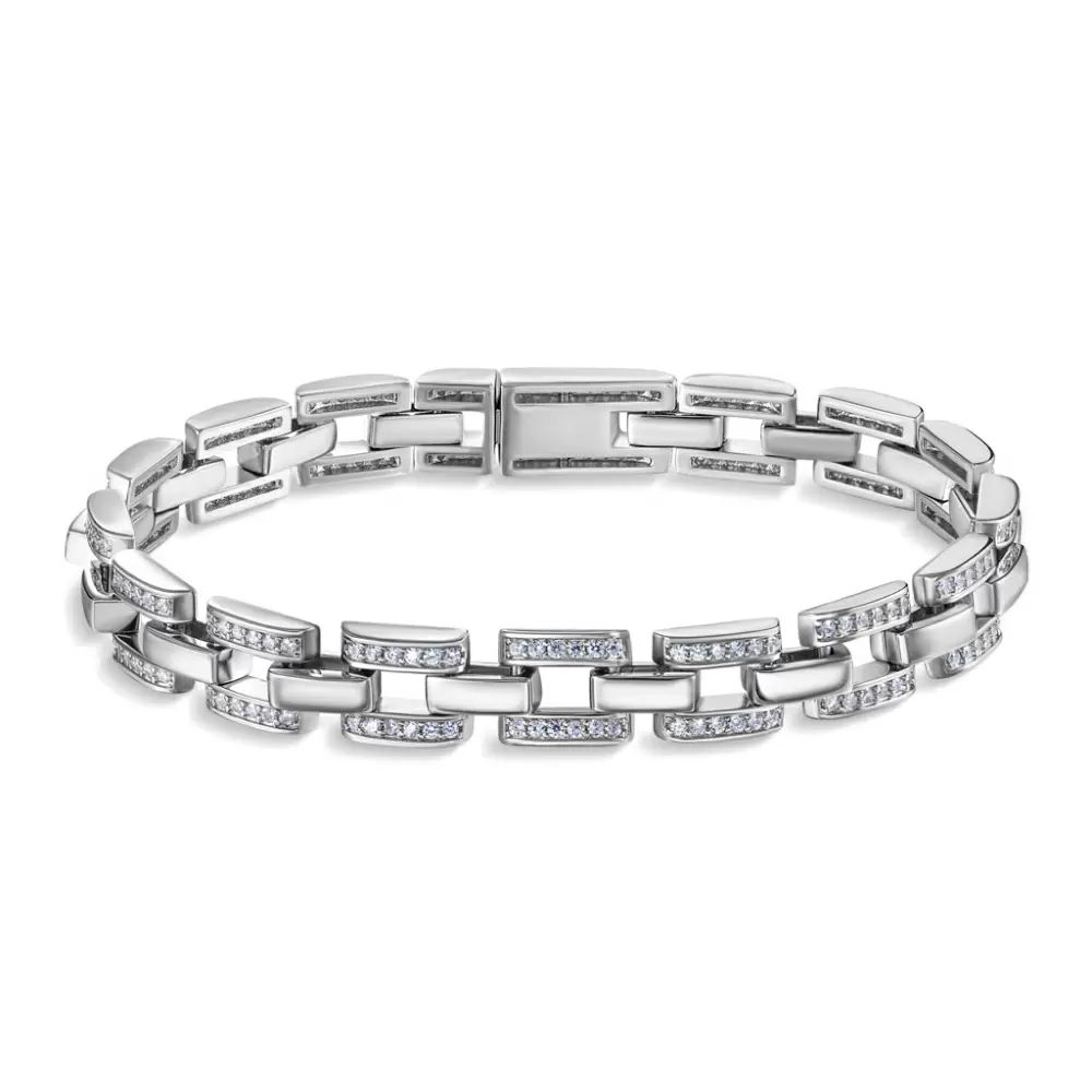 Браслет из серебра с цирконом LX-BL0054