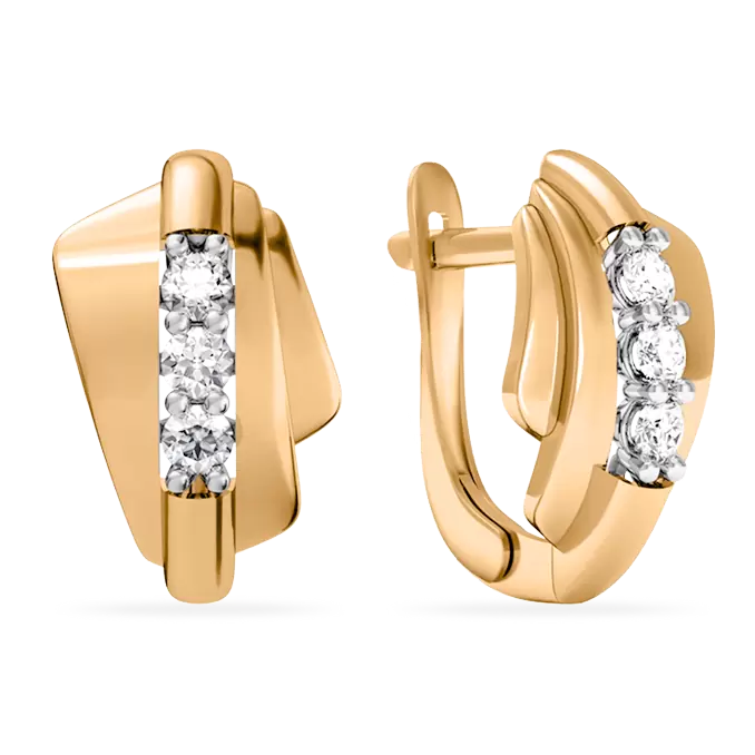 Серьги 108-219701 золото