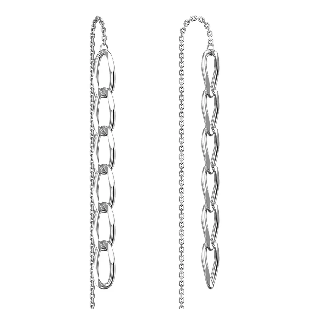 Серьги продевки НС22-388Ю-3 серебро Цепи_1