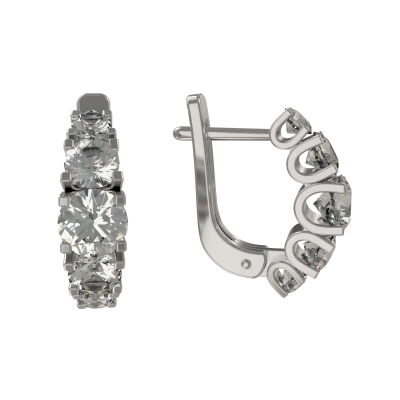 Серьги дорожка 1028862-01210 серебро Дорожка