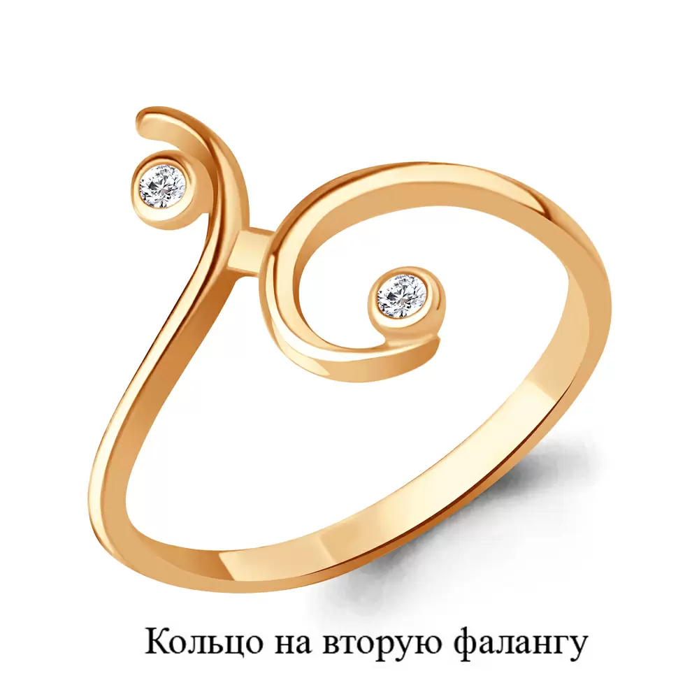 Кольцо фаланговое 67528А.1 золото