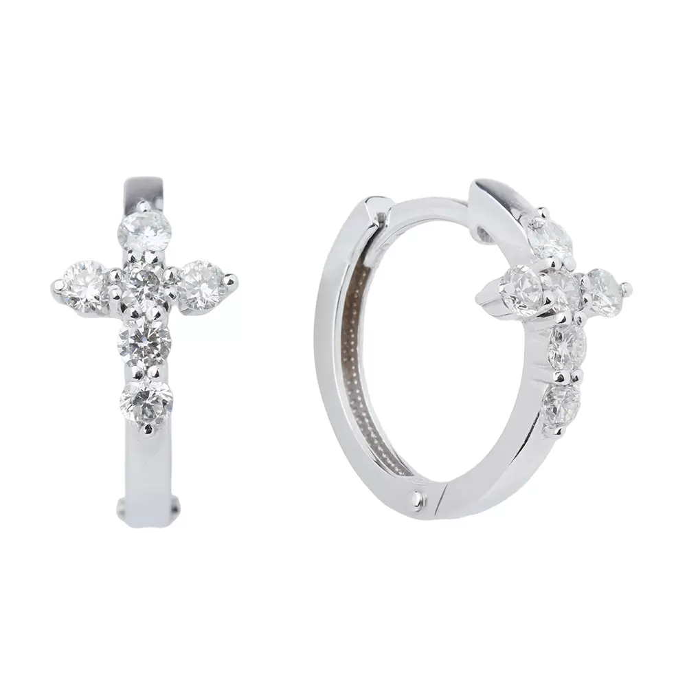 Серьги конго 12064-220 золото Крест