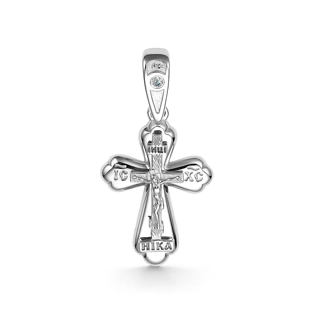 Крест христианский 03-3398.000Б-00 серебро бриллиант