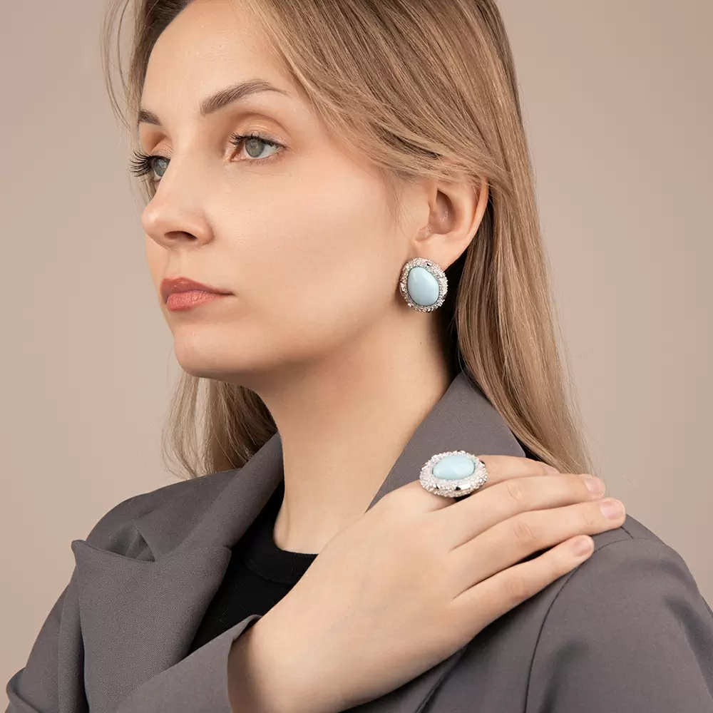 Кольцо 3-7138-W ювелирный сплав