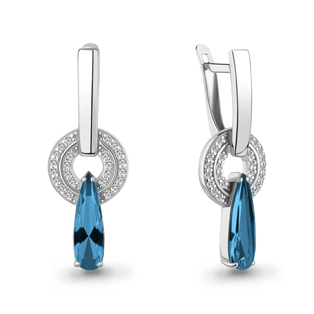 Серьги подвесные 4968293А.5 серебро