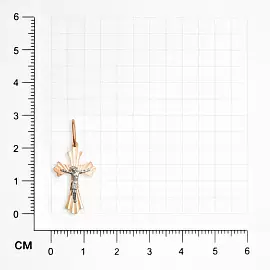 Крест христианский ИХ-18.02-ЛУЧИ золото Полновесный_1
