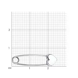 Булавка 94-140-02100-1 серебро Сердце_3