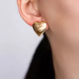 Серьги 3-3841-Y без пробы Сердце_1