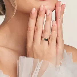 Кольцо обручальное гладкое Т300011469 золото шайба_1