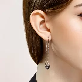 Серьги продевки 94023914 серебро Тиффани Сердце_1