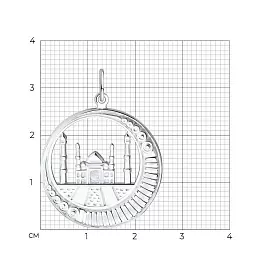 Подвеска религиозная мусульманская 94030696 серебро Мечеть_1