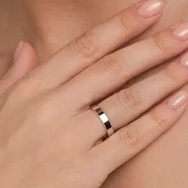 Кольцо обручальное гладкое Т300613928 золото шайба_1