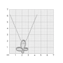 Колье 94070765 серебро Бабочка_2