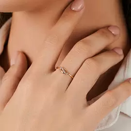 Кольцо КЛ-25.15.5.бцФ.з585 золото_2