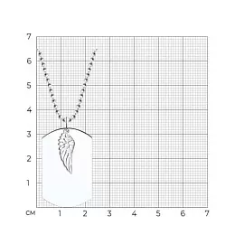 Колье 94070681 серебро Крыло_1