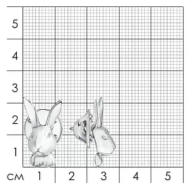 Значок 44020217 серебро Заяц_2