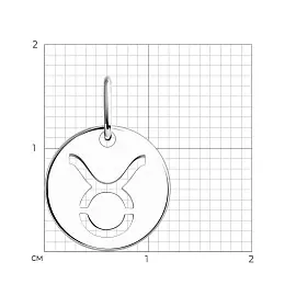 Подвеска знак зодиака 94032849 серебро Телец_1