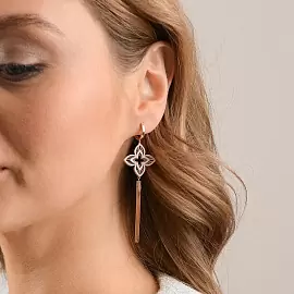 Серьги подвесные 120404 золото Роберто Коин_1