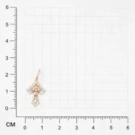 Крест христианский КрстЛАжМ01.бцФ.з585 золото Полновесный_1