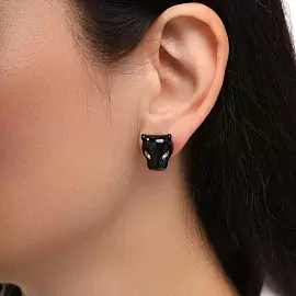 Серьги пусеты EX000011GB-001E1 ювелирный сплав Пантера_1