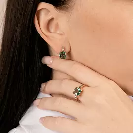 Кольцо один камень К-0032 кв золото_2