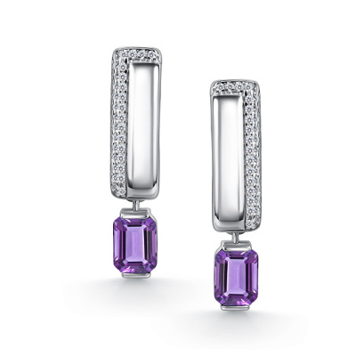 Серьги подвесные 02-5459.00АМ-00 серебро