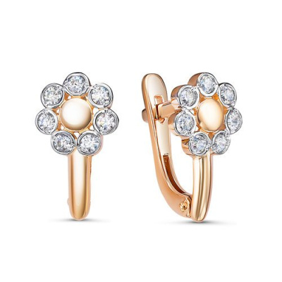 Серьги 1202475 золото Цветок