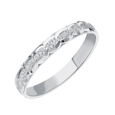 Кольцо обручальное 3ФИЯЙ серебро