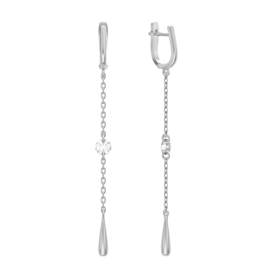 Серьги подвесные 1045222-01210 серебро