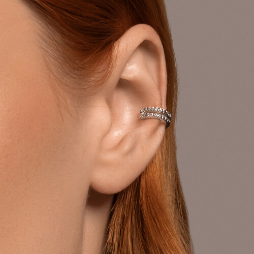 Серьги кафф 94170335 серебро