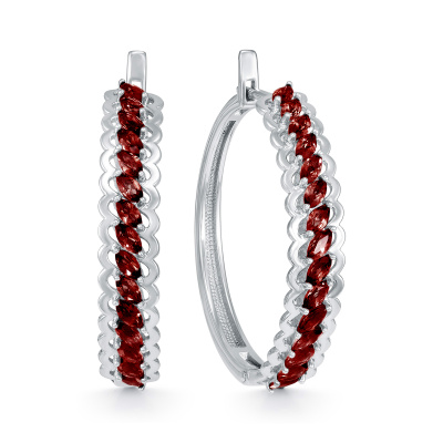 Серьги конго 204625-006-0019 серебро