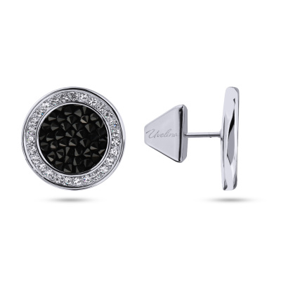 Серьги пусеты SW000060R-280E1 бижутерный сплав галактика